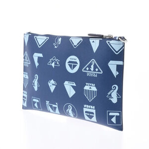 Prada Clutch Saffiano Blue Bag